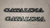 1977-1981 Pontiac Catalina Dash Script Emblems OEM GM MDC ABS