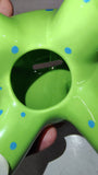 Ganz Bella Casa Elephant Piggy Bank Lime Green Polka Dot Signed Pati