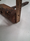 Antique Carpenter Cooper Wood Mallet Carving Framing Woodworking Hammer Primitiv