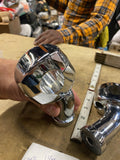 Custom 1 1/4 Pullback Handlebar Risers Chrome Harley Honda 5" La Choppers Blind