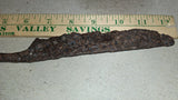 Antique Forged Iron Trappers Knife Fleshing Tool Hearth Scraper Spade Twisted Ri