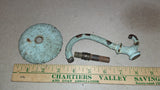 Antique Victorian Hollow Brass Gas Light Wall Sconce Arm Canopy Fixture Salvage