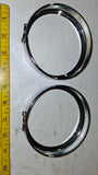 Chrome 4-1/2 Passing Lamp Spotlight Trim Rings Harley touring Heritage FLH Ultra