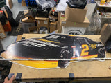 Miller Genuine Draft Beer CAR Sign Racing #2 Tin Rusty Wallace 47" Breweriana