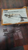 Vintage Tyco HO Scale Train Lot: 11 Boxed Cars, Santa Fe Engine, Tracks, Bridg