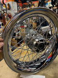 Stock Rear wheel Harley Dyna 4.50x17 Chrome Spoke 25mm FXD FXDL Wide Glide Super