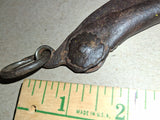 Antique Folding Sickle Tool - Collectible Hand Forged Iron Agricultural Relic