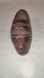 Vtg Hand Carved Dutch Wooden Shoe Souvenir Clog Holland Folk Art