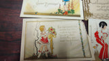 Vintage 1930s 1940s Ephemera Lot Easter Birthday Greeting Cards PA Turnpike Map