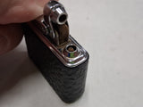 Vtg 1950s Ibelo Monopol Automatic Pocket Lighter Faux Leather Wrap West Germany