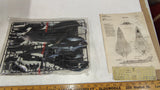 Vintage 1986 Testors F-19 Stealth Fighter 1/48 Scale Plastic Model Kit 595