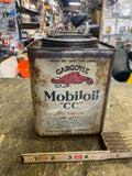 Vintage Mobiloil Gargoyle Square Gear Oil Can Vacuum Oil Co Metal Tin Antique!