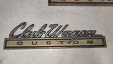 Vintage 1968-1969 Ford Econoline Club Wagon Custom Fender Emblem Badge Pair OEM