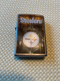 ZIPPO Pittsburgh Steelers 2016 Street Chrome Lighter Nice Shape Football fan!
