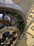 Black Talon Front Wheel Tire Avon Harley Touring 3.5x19 OEM Street Road glide FL
