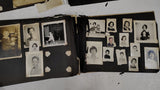 Vintage 1950s Black Paper Photo Album & Family Portraits Black White Ephemera