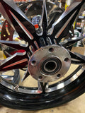 Black Mag Custom Wheel Harley Touring street road glide 5 spoke rotor pulley dna