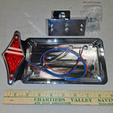 V-Twin Chrome Billet Vertical Side Mount Diamond LED Taillight Kit 33-0741