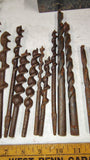 Vintage Auger Brace Bits Machinist Tap Die Combo Lot Black Metal Organizer Box