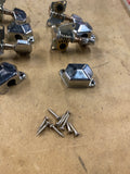 Jinho Chrome Open Gear String Tune 3x3 Electric Guitar Lot of 6 Vintage Knobs