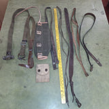 Vintage Military Lot 8 Items WWI US 1911 Mag Pouch 1961 Canvas Tool Roll Straps