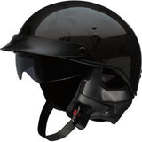 Z1R Vagrant NC Rose Helmet Black 1/2 Half face Drop Down Visor Motorcycle Large