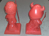 Lot of 2 Vtg W&R Berries Co Red Devil Plastic Figurines Horny Wicked 1971 1972 6