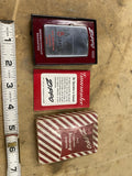 NIB 1953-54 Zippo Lighter Vintage Burrell Contractors Red Stripe Box Collectible