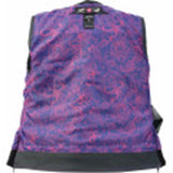 Z1R Women's Werk Vest - Black - XL PURPLE STITCHING LEATHER Motorcycle biker