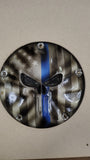 Used Harley Thin Blue Line Punisher Skull Derby Fuel Timing Cover Lot