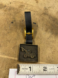 Vintage Dart Heavy Construction Equipment Watch Fob Leather Strap Bronze Hi lift