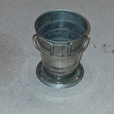 Antique 1897 Scovill Collapsible Brass Pocket Cup Pat Feb 23 97 Travel Camping