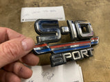 S-10 Sport Chrome Fender Emblem Badge Red White Blue Stripe Used Chevy truck