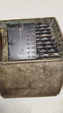 Vtg Metal Drill Index Case with 23 Mixed Bits 1/16 to 1/2 by 64ths Made in USA