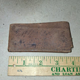 Vtg Distressed Brown Leather Key Case Snap Pouch Embossed Indian Chief Headdress