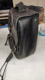 Vintage Black Leather Motorcycle Throwover Saddlebag Shovelhead Sportster 12"