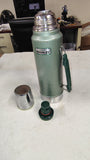 Vintage 1989 Aladdin Stanley Thermos A-944DH 1 Quart Green Vacuum Bottle USA