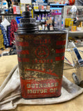 vintage Cities Service Outboard Motor Oil tin litho quart can Cone Top Cap Colle
