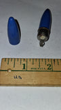 NOS Vintage Allbright Periwinkle Plastic Bullet Capsule Pocket Lighter Unused