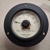 Vintage Western Electric WE D-166624 DC  0-1.5 mA Milliamperes Panel Meter