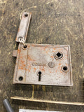 Antique Corbin Mortise Door Lock Hardware Latch Strike Parts Skeleton Key style