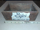 Antique Finger-Jointed Small Wooden Box Primitive Rustic Hardware Storage Crate