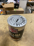 Vintage Drydene Diesel Motor Oil 1 qt Paper Can coin bank Petroliana collector