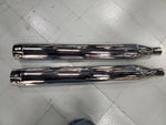Slip on Mufflers Harley Touring Ultra classic Bagger 1995-2016 Revolvers Billet