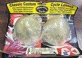 NOS Custom Chrome Clear Bullet Turn Signal Lenses Harley Yamaha V-Star Road Star