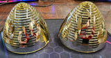 NOS Custom Chrome Clear Bullet Turn Signal Lenses Harley Yamaha V-Star Road Star