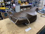 Harley Spring Comfort Flex Seat Brown Shovelhead FLH Electra Glide OEM Grab Rail