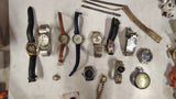 Vintage Watch Lot Pocket Watch Mickey Mouse Timex Spidel Chronograph Craft Resal