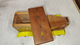 1970's Ingomar Toy Co Wooden Delivery Truck Coin Piggy Bank Yellow Fenders Rare
