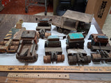 Vtg Handmade Wood Toy Trucks Lot Semi Tractor Trailer Dump Tow Folk Art Carved